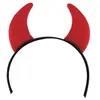 Image de Serre tete corne de diable rouge en feutrine
