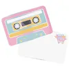 Image de lot de 8 invitations K7audio pour anniversaire