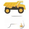 Image de lot de 8 invitations camion pour anniversaire