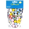 Image de Sachet de perles «tons pastels» en bois - Créalia