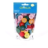 Image de Sachet de perles « fleurs » multicolores en bois - Créalia