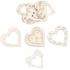 Image de Lot de 8 Embellisseurs en Bois "Coeurs" Naturel