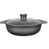 Image de La cocotte duo KitchenPro - Venteo - 2 compartiments - 28cm de diamètre - couvercle en verre - tous feux