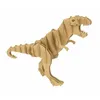 Image de Puzzle 3D - Tyrannosaure - 28x18x7,5cm - maquette carton à monter, décorer, colorier