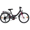 Image de Vélo enfant - Modèle 20'' pour fille de taille 120 à 140 cm - cadre rigide acier - 6 vitesses et équipement city
