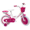 Image de Vélo enfant - Modèle 16'' Lolli Girl pour fille de taille 100 à 120 cm avec stabilisateurs, 2 freins & Panier avant et Porte poupée