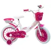 Image de Vélo enfant - Modèle 14'' Lolli Girl pour fille de taille 95 à 105 cm avec stabilisateurs, 2 freins & Panier avant et Porte poupée