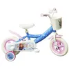 Image de Vélo 10 enfant Reine des Neiges avec panier avant, garde boues, carter, roues bâtons & 2 stabilisateurs