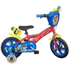 Image de Vélo enfant Garçon 12'' PAT PATROUILLE Taille 90/95 cm équipé de 1 frein & 2 stabilisateurs avec molettes
