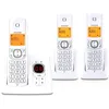 Image de Alcatelel Classic F530 Voice Trio - Téléphone sans fil - système de répondeur avec ID d'appelant - DECT - (conférence) à trois capacité d'appel - gris, blanc + 2 combinés supplémentaires