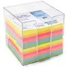 Image de Bloc mémo Waytex 931151 700 notes multicolores 9 x 9 cm avec support plastique transparent