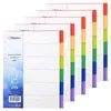 Image de Lot de 5 jeux de 6 Intercalaires A4 Couleurs Vives en Polypropylène avec Page d'Index