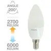 Image de Xanlite - Ampoule LED flamme, culot E14, 6W cons. (40W eq.), CCT température de lumière variable 2700k - 6000k - SV40FCCT