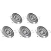 Image de Xanlite - Lot de 5 Spots Encastrés Metal brossé - ORIENTABLE - Ampoule LED GU10 incluses - cons. 5W (eq. 50W) - 345 lumens - Blanc chaud - PACK5SP50AS