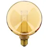 Image de Xanlite - Ampoule LED déco Hologramme Globe (G125) au verre ambré, culot E27, 4W cons., 200 lumens, lumière blanc chaud - RFDHE200B125S