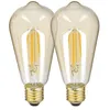 Image de Xanlite - Pack de 2 Ampoules à filament LED Vintage ST64, Ambrées, culot E27, 806 Lumens, Blanc chaud - PACK2RFDE800STA