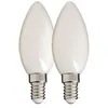Image de Xanlite - Lot de 2 Ampoules Filament LED Flamme Opaque, culot E14, 470 Lumens, équivalence 40W, 2700 Kelvins, Blanc chaud - PACK2RFV470FO