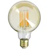 Image de Xanlite - Ampoule Filament LED déco verre ambré G95, culot E27, 1521 Lumens, conso. 15W (equivalence 100W), Blanc chaud - RFDE1521B95A