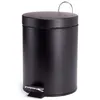 Image de Msv poubelle à pédale inox 3l noir mat