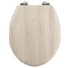 Image de Msv abattant wc mdf effet bois- charnières inox