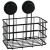 Image de Panier De Douche Milady Avec Ventouses Noir