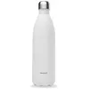 Image de Bouteille isotherme 1 litre Matt blanc - Qwetch - Blanc - Inox