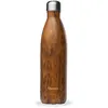 Image de Bouteille isotherme wood 750ml - Qwetch - Marron - Inox