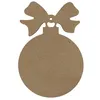Image de Boule de Noël à noeud en bois MDF à décorer 16 x 11 cm - Gomille