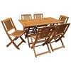 Image de Salon de jardin HABITAT ET JARDIN bois bois 4 personnes 46.5 x 46.5 x 46.5 cm 7 pieces