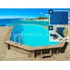 Image de Piscine bois " Sevilla 145 " - 8.57 x 4.57 x 1.45 m + Bâche à bulles 180 µ + Bâche hiver 280 gr/m²