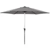 Image de Parasol jardin droit Alu "Sol" - Rond - Ø 3m - Gris