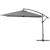 Image de Parasol jardin déporté Alu "Ilios 3" - Carré - 3 x3 m - Gris