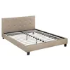 Image de lit julia - 140 x 190 cm - taupe