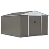 Image de Abri de jardin métal "Dallas" - 12.99 m² - Taupe