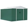 Image de Abri de jardin métal Rosas - 10,85 m² - Vert