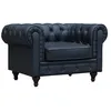 Image de Fauteuil Chesterfield "Aliza" - 111 x 82 x 70 cm - Noir