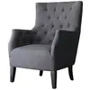 Image de Fauteuil Scandinave Tissu "Duchesse" - 76 x 83 x 100,5 cm - Gris