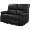 Image de Canapé relax Lincoln - 147 x 89 x 103 cm - 2 places - Noir