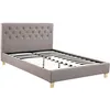 Image de lit double emmy - 140 x 190 cm - taupe