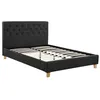 Image de lit emmy - 160 x 200 cm - gris
