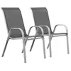 Image de Fauteuil jardin Textilène Cordoba - Phoenix - Gris foncé - Lot de 2