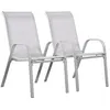 Image de Fauteuil jardin Textilène Cordoba - Phoenix - Gris clair - Lot de 2