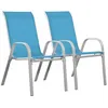 Image de Fauteuil jardin Textilène Cordoba - Phoenix - Bleu - Lot de 2