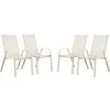 Image de Fauteuil jardin Textilène Cordoba - Phoenix - Écru - Lot de 4