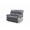Image de Canapé relax Lincoln - 147 x 89 x 103 cm - 2 places - Blanc / gris clair