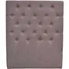 Image de tête de lit capitonnée déco - 99 cm - taupe - en tissu