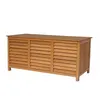 Image de Coffre de jardin en bois Macao - 130 x 64 x 60 cm - Marron
