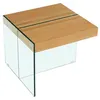 Image de table basse agrigento - 60 x 60 x 50 cm - finition chêne
