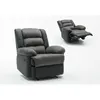 Image de Fauteuil relax Buckingham - 85 x 93 x 100 cm - Noir / Gris foncé