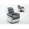 Image de Fauteuil relax Buckingham - 85 x 93 x 100 cm - Blanc / Gris clair
